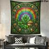 St. Patrick's Day Wall Tapestry Aesthetic Wall Hanging Printed Fabric Blanket Decorative Tapestries for Bedroom Living Room Home Decor
