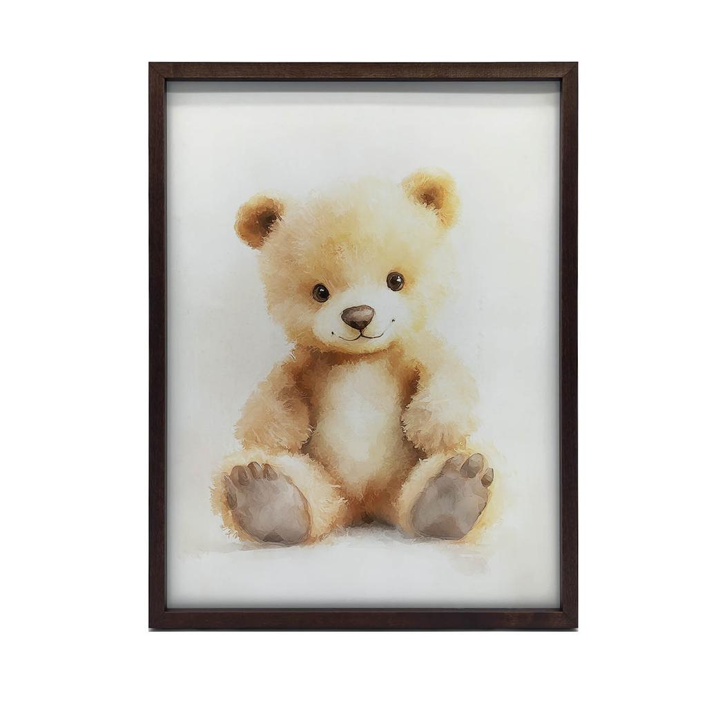 Pluszowy Uroczy Miś Pluszowy Uroczy Miś, 70X100 Cm, Rama Drewniana Jasny Dąb, Papier Matowy 230 Gsm