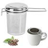 Tea Infuser Stainless Steel Strainer Large Capacity with Lid Lightweight Multifunction Basket
