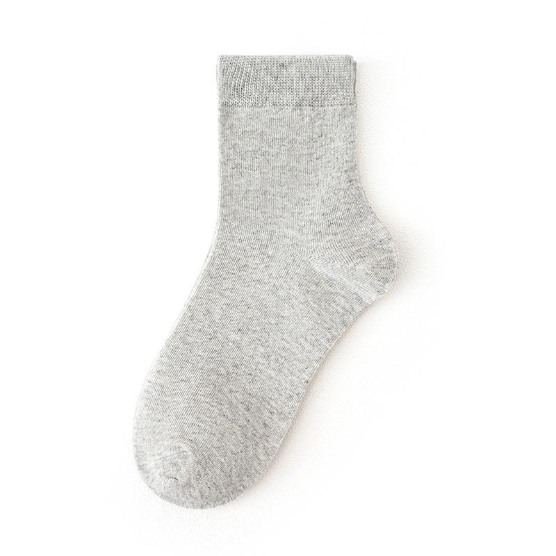 Мужские весенне-осенние однотонные деловые дышащие влагоотводящие носки-трубы из чистого хлопка