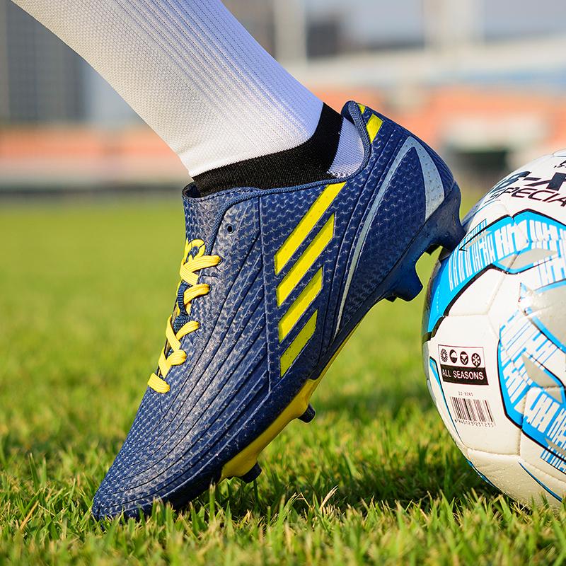 Men's/Women's Lawn Training AG Football Shoes Children's Teenager Sports Shoes Long Nail Wear Resistant Anti Slip Football Boots