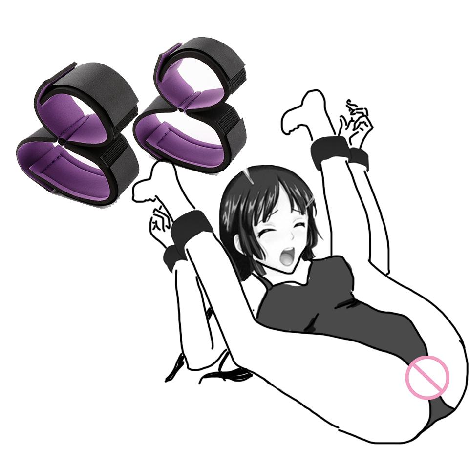 Нет Вибратора Пары Бондаж Набор Ограничение Взрослая Игра Наручники Ошейник для Шеи Запястья Рот Кляп Ремешок Фетиш СМ Секс-Игрушка Для Женщины