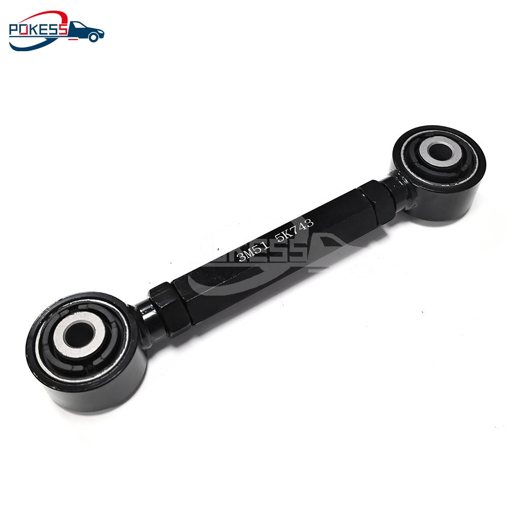 POKESS 2PCS Rear Suspension Tie Bar Link Control Arm For Ford Focus Mk2 MK3 2005-2014 Ford KUGA MK2 2013-2019 Adjustable