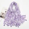 180*90cm Large Boho Scarf for Women Lightweight Floral Printed Scarves Spring/Summer Fashion Fringed Shawl Wraps