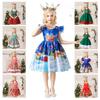 Children's Christmas Skirt Holiday Dress Skirt Printed Girls Princess Dress Christmas Dress