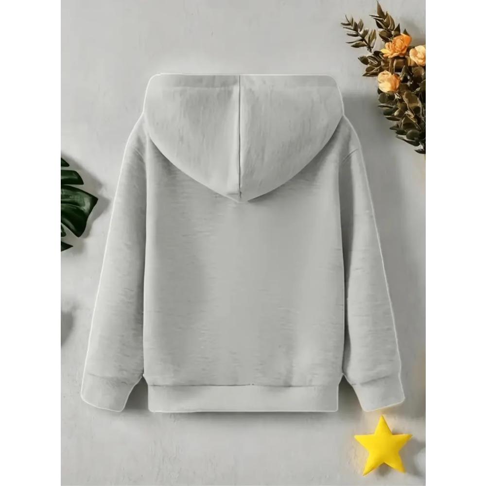 Kids Sweet Smile Face Hoodie Funny Wink Cartoon Print Pullover Autumn Winter Fleece Warm Casual Children Hooded Sweatshirt