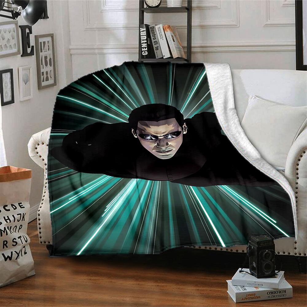 1 шт. Матрица, Нео Плед Легкий Фланелевый Плед Для Дивана, Кровати, Путешествий, Кемпинга, Гостиной, Офиса, Дивана, Кресла И Кровати