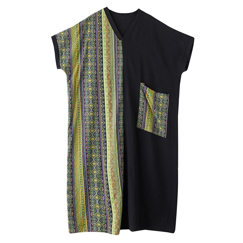 DIMANAF New Women 2025 Plus Size Summer Long Casual Dress Loose Linen Vintage Basic Maxi Dress 9846