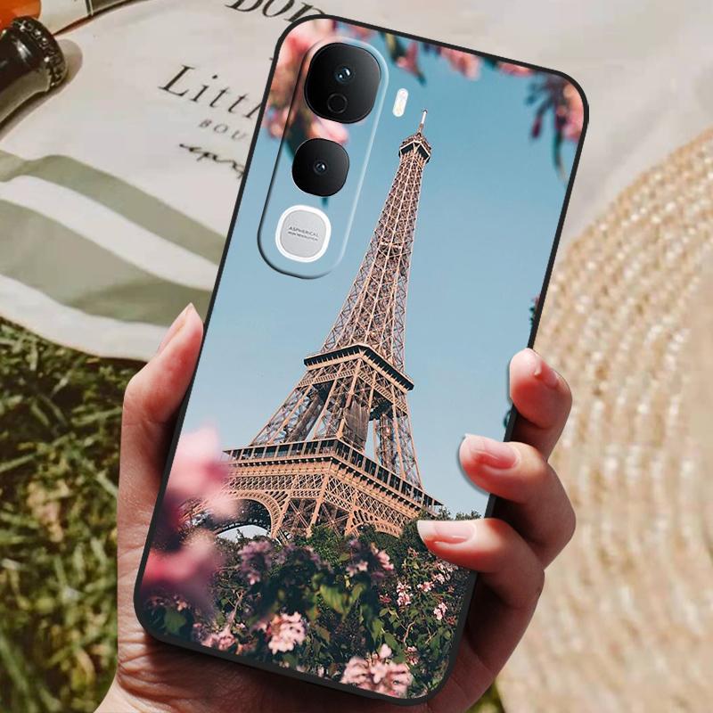 Для Vivo Y400 Pro 5G Чехол Силиконовая Задняя Крышка Чехол для Телефона для Vivo Y400 4G 5G Глобальная Y 400 Pro Чехлы Мягкий бампер coque Ударопрочный