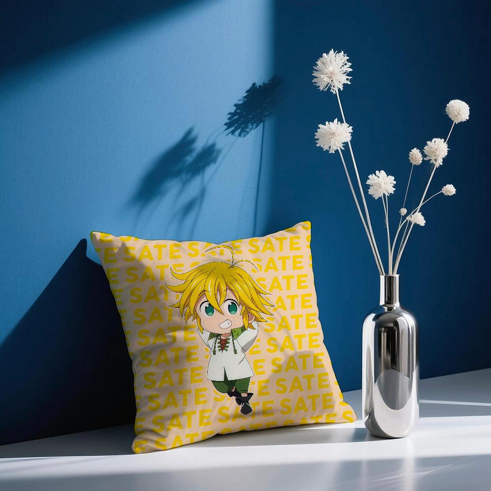 Anime The S-Seven D-Deadly Sins Meliodas cushion cover Comfortable and soft bedding skin friendly leisure sofa car pillowcase