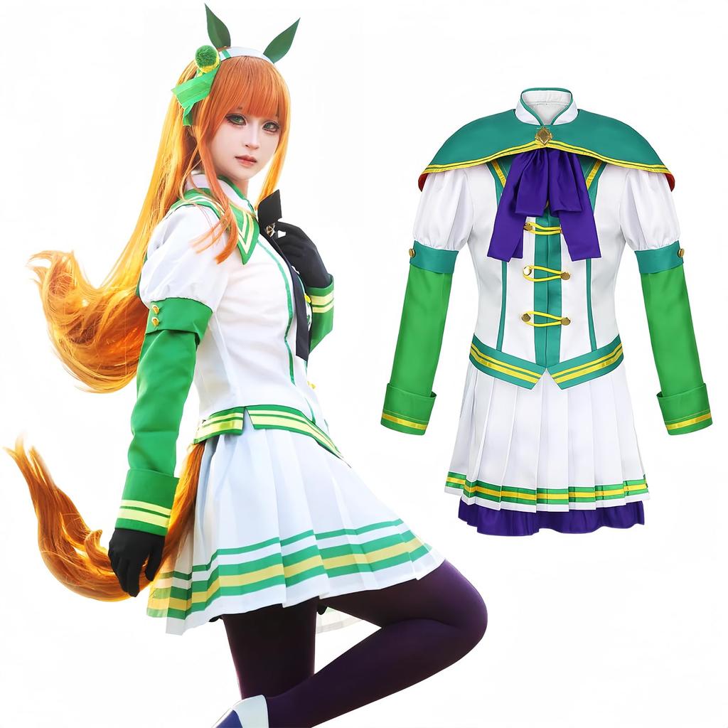 Косплей Uma Musume Косплей Silence Suzuka Косплей Silent Innocence Косплей Костюм Uma Musume Косплей Костюм для мероприятий Костюм на Хэллоуин Школьные фестивали