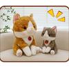 Adorable Big Face Cat Plush Toy Soft Stuffed Animal For Kids Bedroom Decor