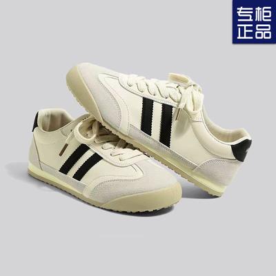 Две полоски черные осенние новые универсальные моральные тренировочные туфли женские на плоской подошве спортивные кеды женские маленькие черные туфли повседневная обувь