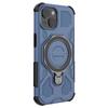 For iPhone 15 Magnetic Case Rotating Metal Kickstand Shockproof PC+TPU Phone Back Cover