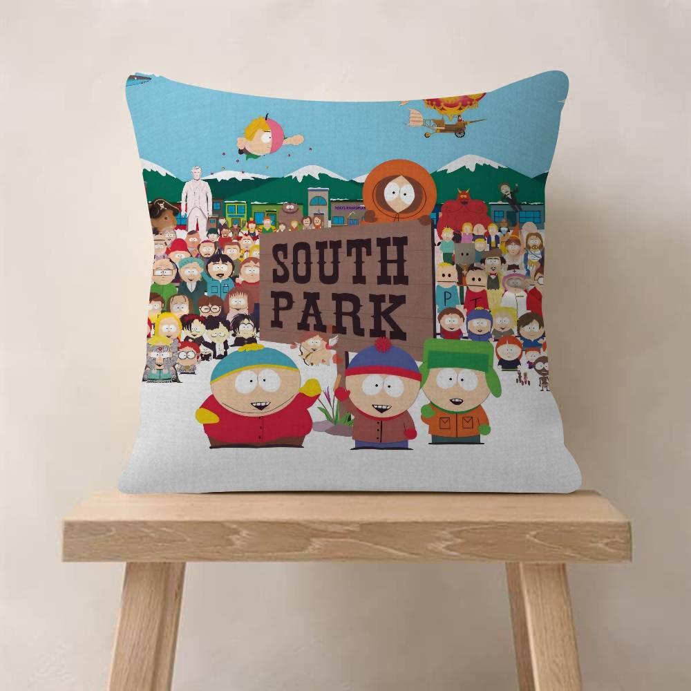 Cartoon SSouth cute PPark Cushion Cover Inches Farmhouse Decor Home Throw Pillow Covers for Couch Decorations
