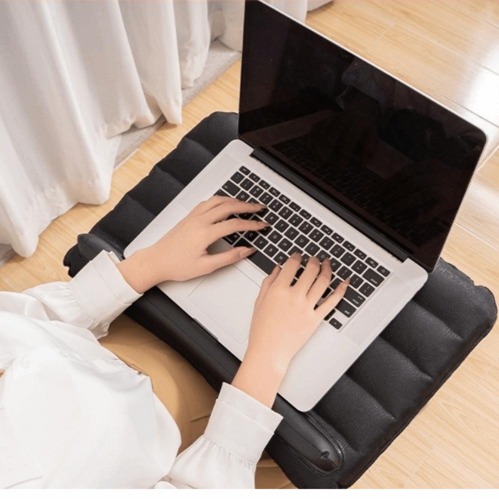 Ergonomic Inflatable Laptop Desk Quick Inflation Portable Travel Table Bed Sofa Camping Travel