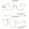 1 Piece of Women's Classic Retro Box Fashion Glasses - Equipped with Color Changing Transparent Lenses