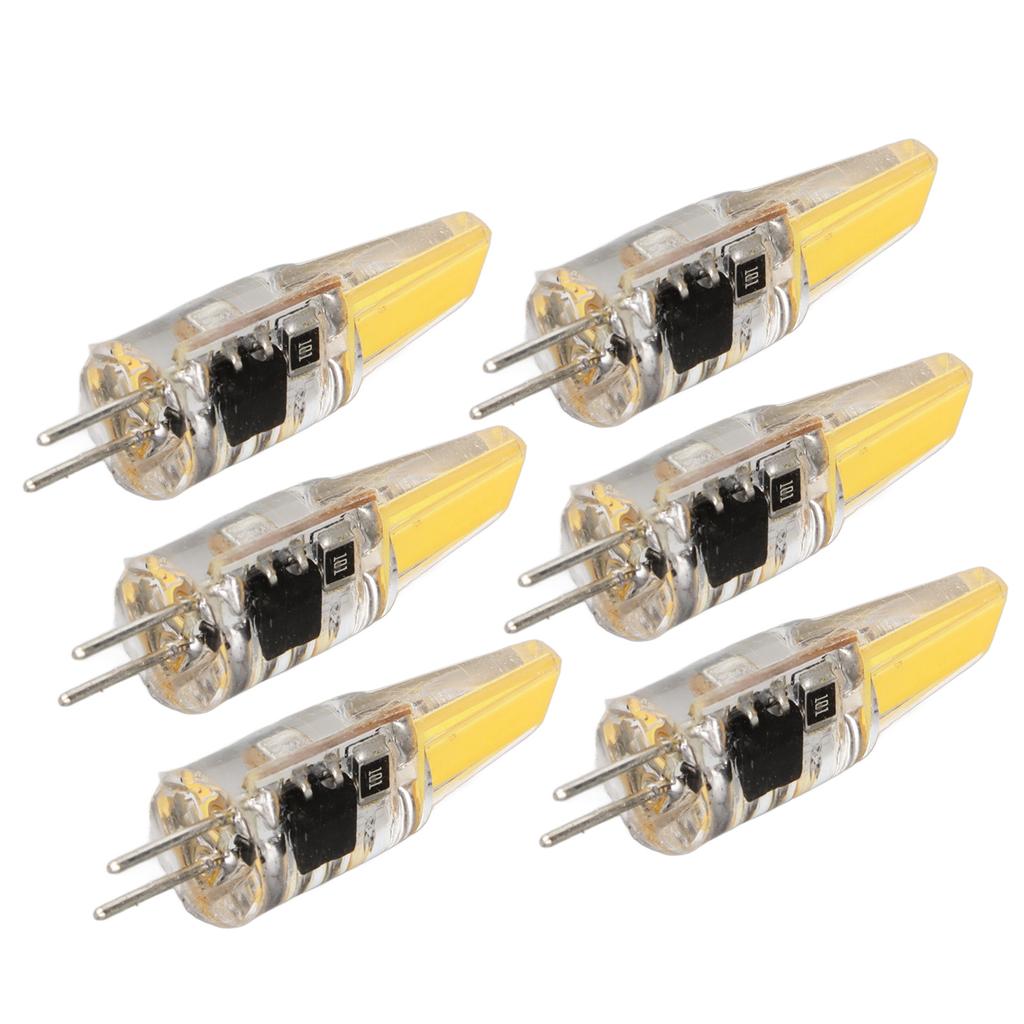 6 Pcs 6W 500LM G4 Bulb LED COB Silica Gel Energy Saving Lamp Bulb for Ceiling Lamp Wall Lamp Table Lamp 220V