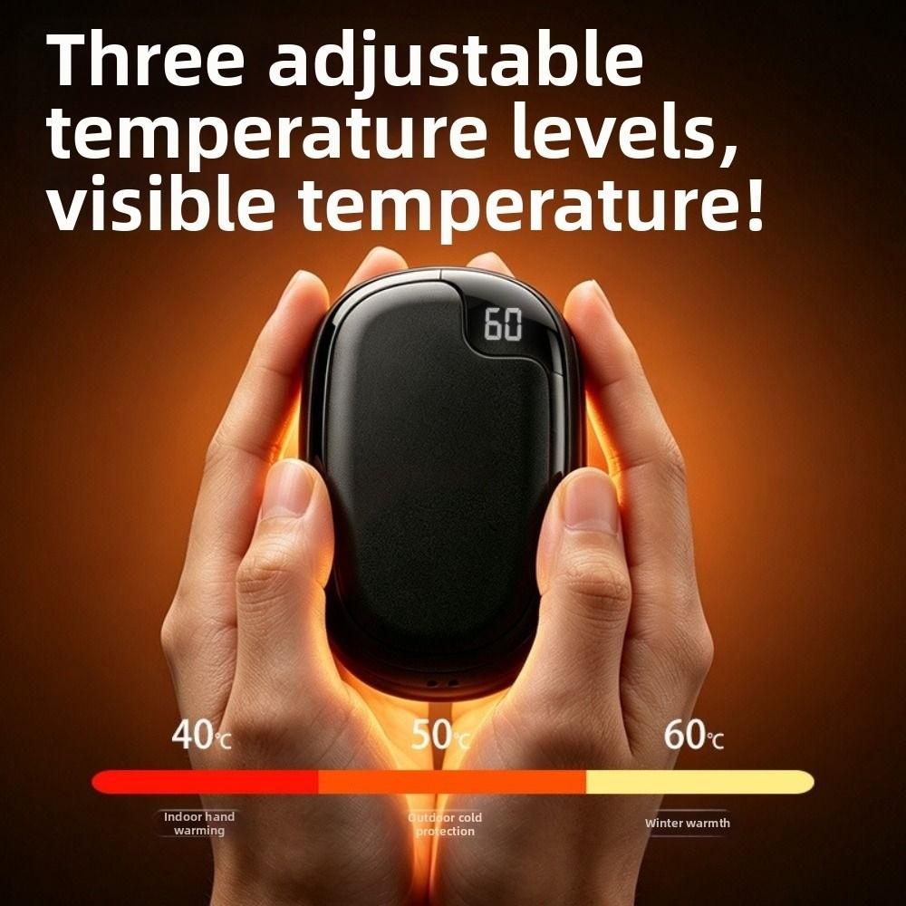 Digital Display Magnetic Split Hand Warmer 2 in 1 Pocket Warm Hand Treasure  Office