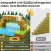 Магнитные строительные блоки Mine World Набор магнитных кубиков для мальчика девочки ребенка возраст 3+ Сделай сам Пиксельный стиль Модель Базовая пластина STEM Игрушка Базовая пластина