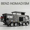 New 1/24 NOMADISMs Arocs Unimog Alloy Motorhome Touring Car Model Diecast Metal Toy Off-road RV Vehicles Model Sound Light Kids Gift