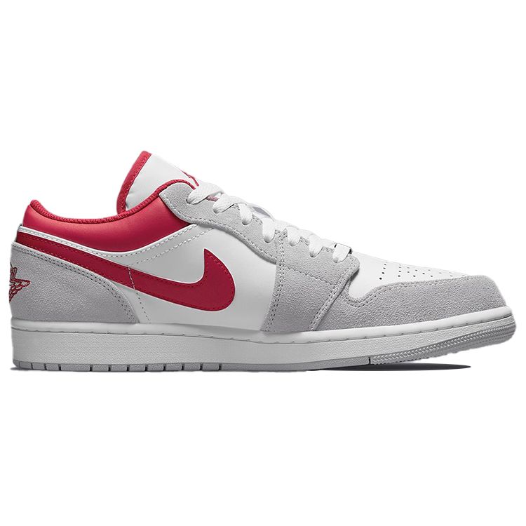 Air Jordan 1 Low SE Light Smoke Grey Gym Red Кроссовки унисекс Белые DC6991-016