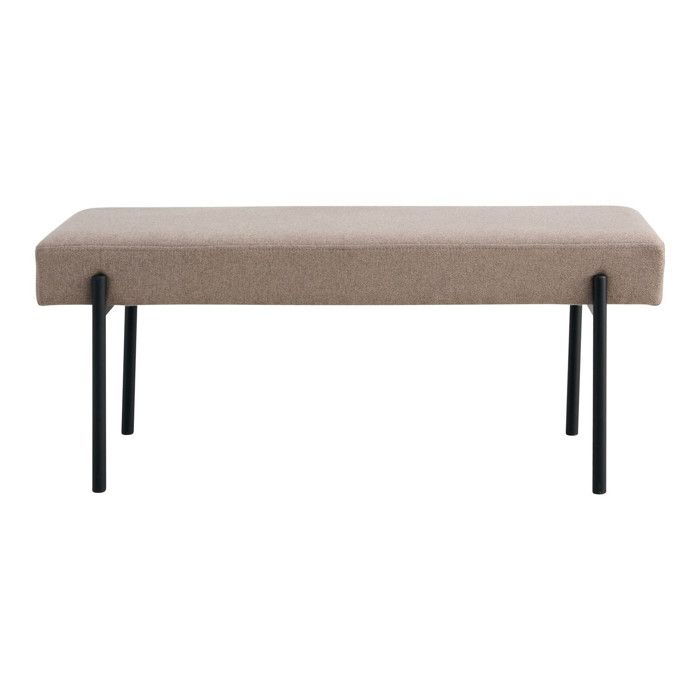 Banc marron avec pieds noirs 100 x 36 x 42,5 cm