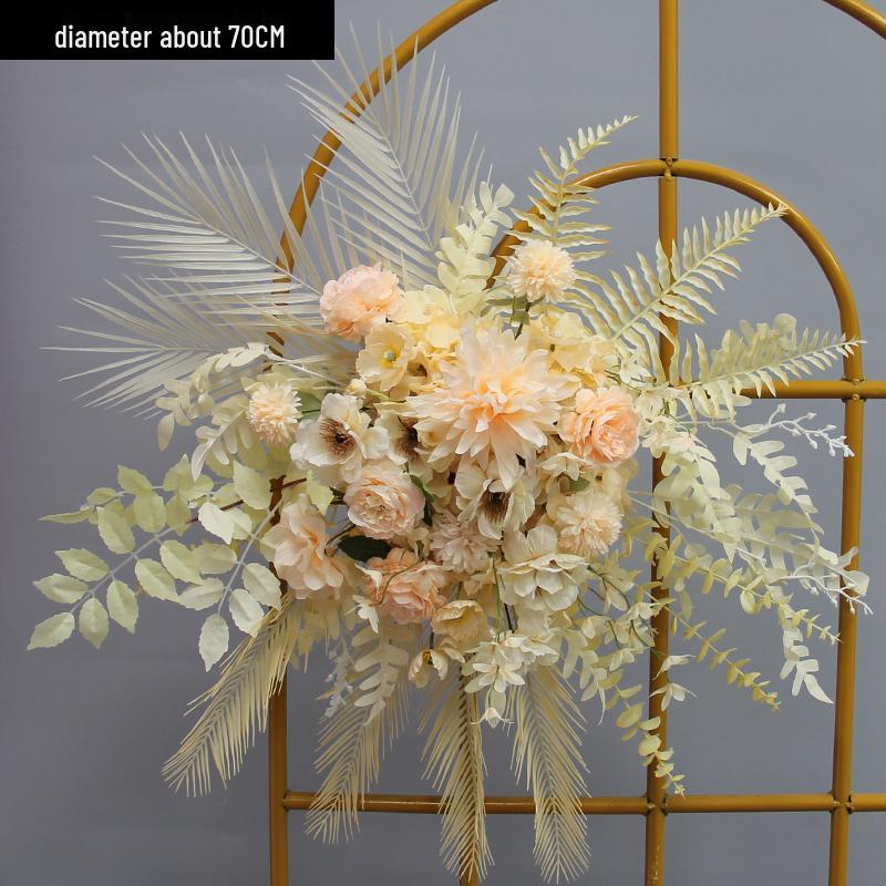 Wedding Aisle Floral Arrangement: Artificial Flower Basket & Row Decoration