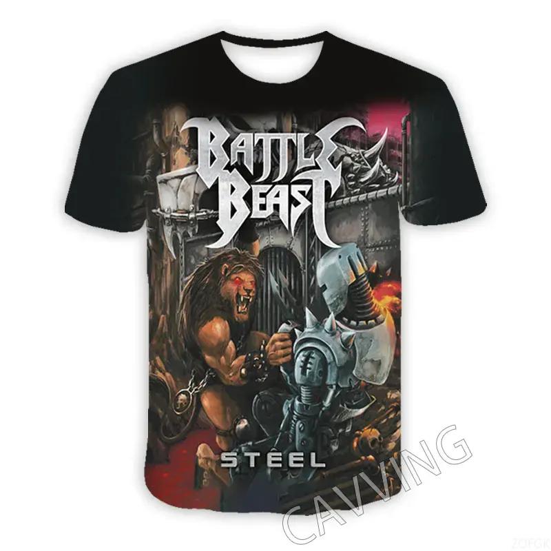 3D-печатная футболка Battle Beast Rock Casual Хип-хоп футболка Топ в стиле Харадзюку для мужчин и женщин