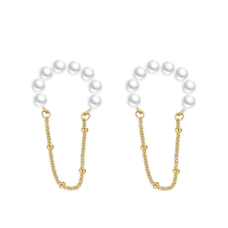 Не прокалывать Благополучие Материнская ракушка Жемчужина Кисточка Серьги-клипсы Ухо Косточка Клипса Фея Воздушные Серьги