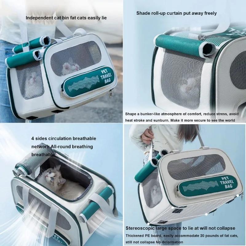 Переноска для домашних животных Кошка Дышащий рюкзак для домашних животных Уличная сумка для кошек Кемпинг Сумка для котят