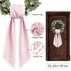 Cloth Garland Ribbon Gingham Canvas Scalloped Wreath Sash New Wreath Sashes  Door Decor Bow