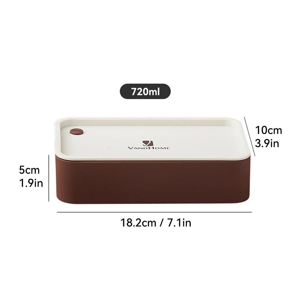 WORTHBUY Portable Divided Plastic Bento Lunch Box With Lid Microwave Heatable Stackable Sealed Lunch Contianer For Students Kids