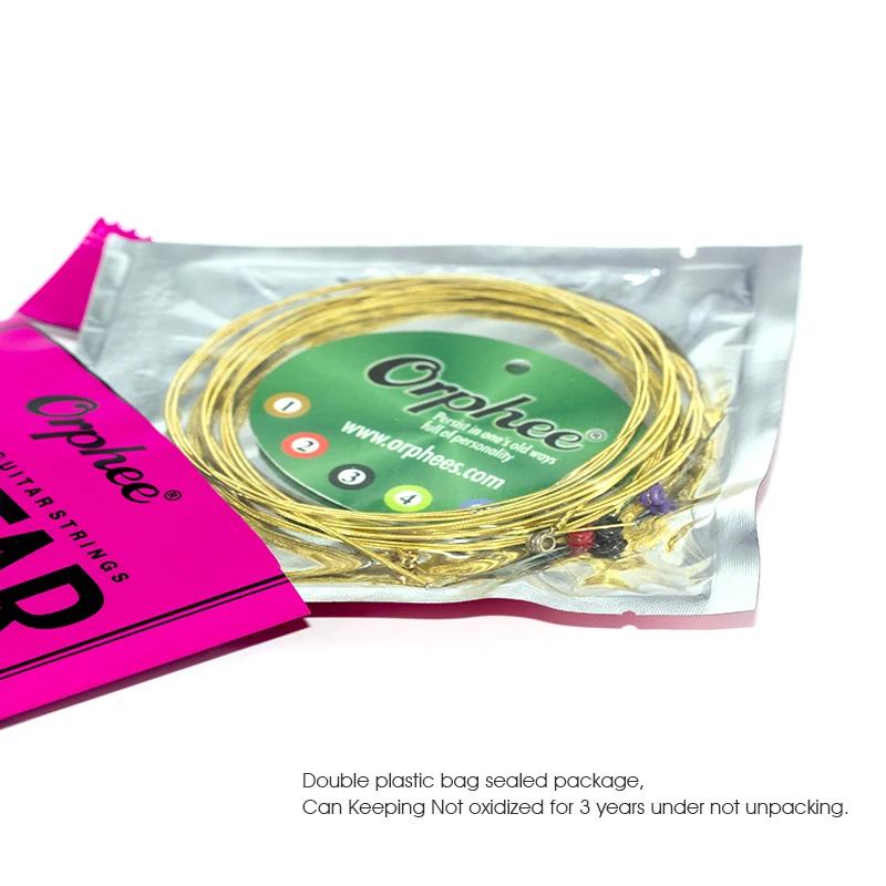 Orphee 6Strings Acoustic Guitar String High Hexagonal Core Full Bright Tone Folk Guitar String TX620 TX630 TX640 Guitar Parts