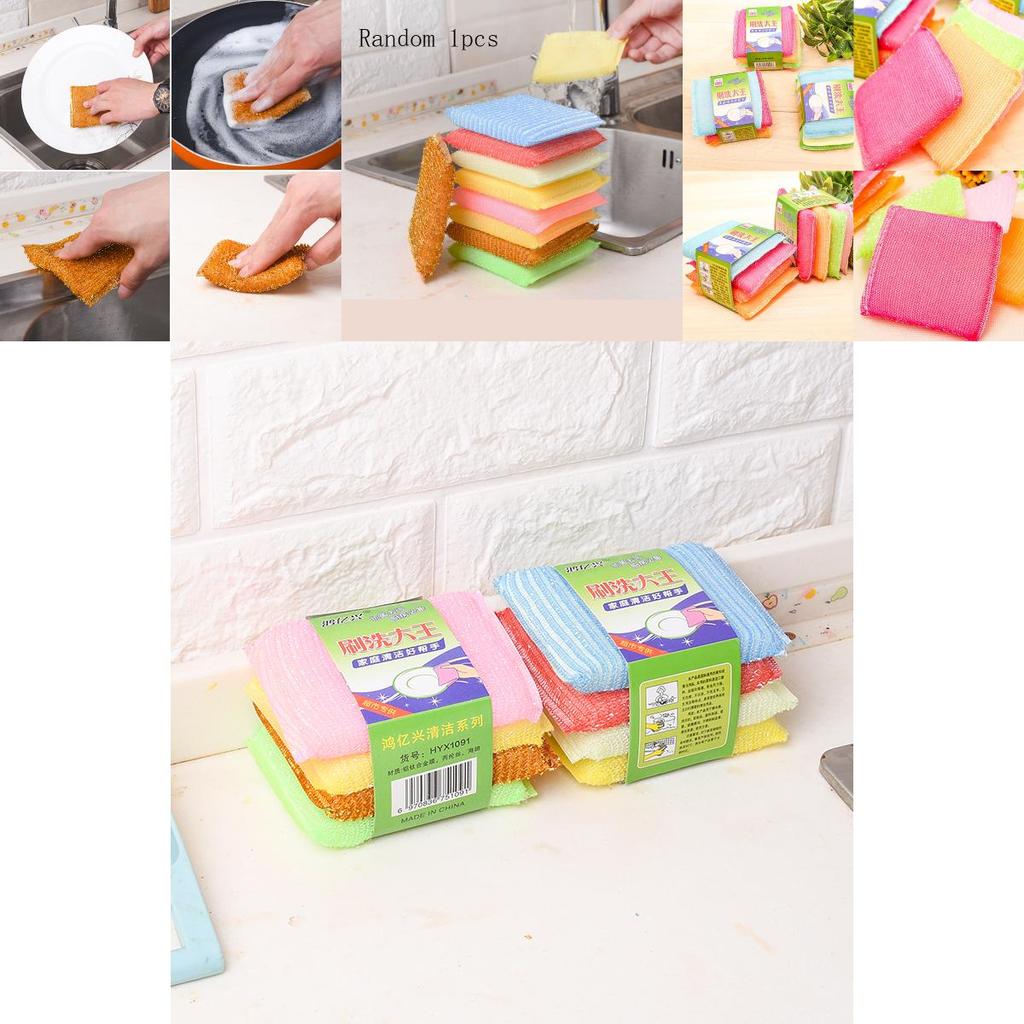 Чистка Кухонная Тряпка Мойка Посуды Щетка Кастрюля Губка Абразивная Подушечка Гаджет Удаление