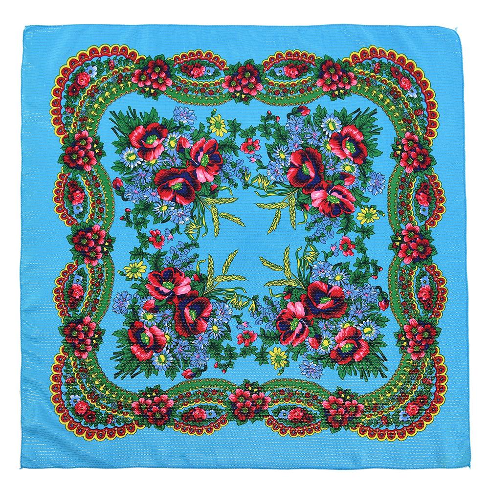 70*70 см золотой нитью с цветочным принтом русский квадратный шарф для женщин