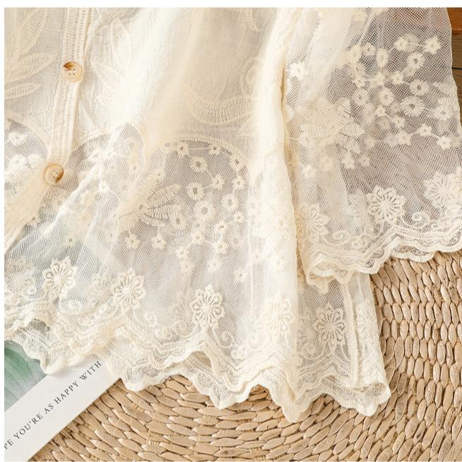 DIMANAF 2025 Летняя Женская Кружевная Футболка Базовая Новая Модная Майка Кружевные Футболки Повседневные Свободные Футболки