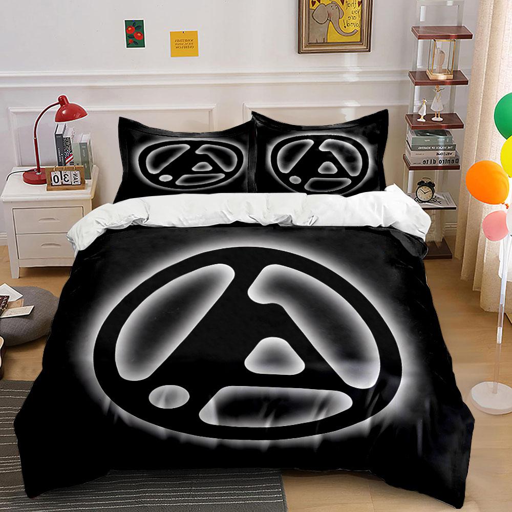 Monochrome Sci-Fi Symbol Design Bedding Duvet Cover Set Duvet Cover Pillowcases (1*Duvet Cover 2*Pillowcases, without duvet insert)