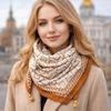 Magnetic Buckle Cotton Square Scarf Soft Cotton Hijab Wraps Fashion Headwear Soft Shawl  Girl Women