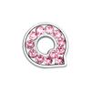 104pcs A-Z 8mm Pink Full Rhinestone Slide Letters For Bracelet Making Alphabet DIY Wristband Pet Collar Keychain Jewelry Women