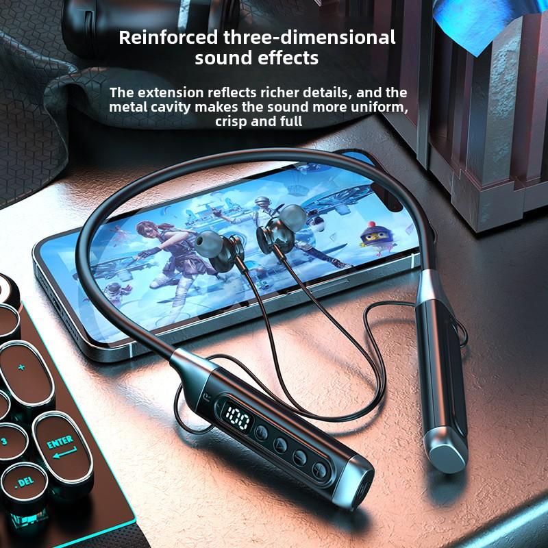 Bluetooth-гарнитура для шеи, спортивная для мужчин и женщин, меняющая голос, караоке, музыкальная открытка