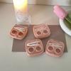 Solid Color Girls Contact Lenses Box Lens Case Women Portable Cute Glasses Case Holder Eyes Care Tools Kit Set Container