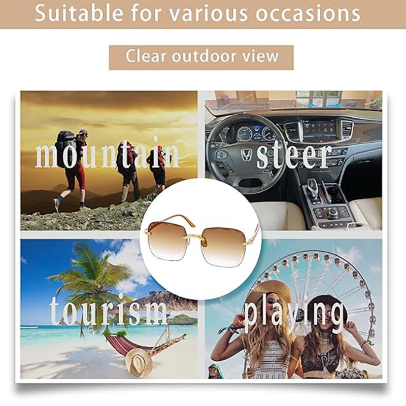 Модные солнцезащитные очки без оправы Cut Edge, женские градиентные солнцезащитные очки, летние солнцезащитные козырьки с прозрачными разноцветными линзами, женские солнцезащитные очки