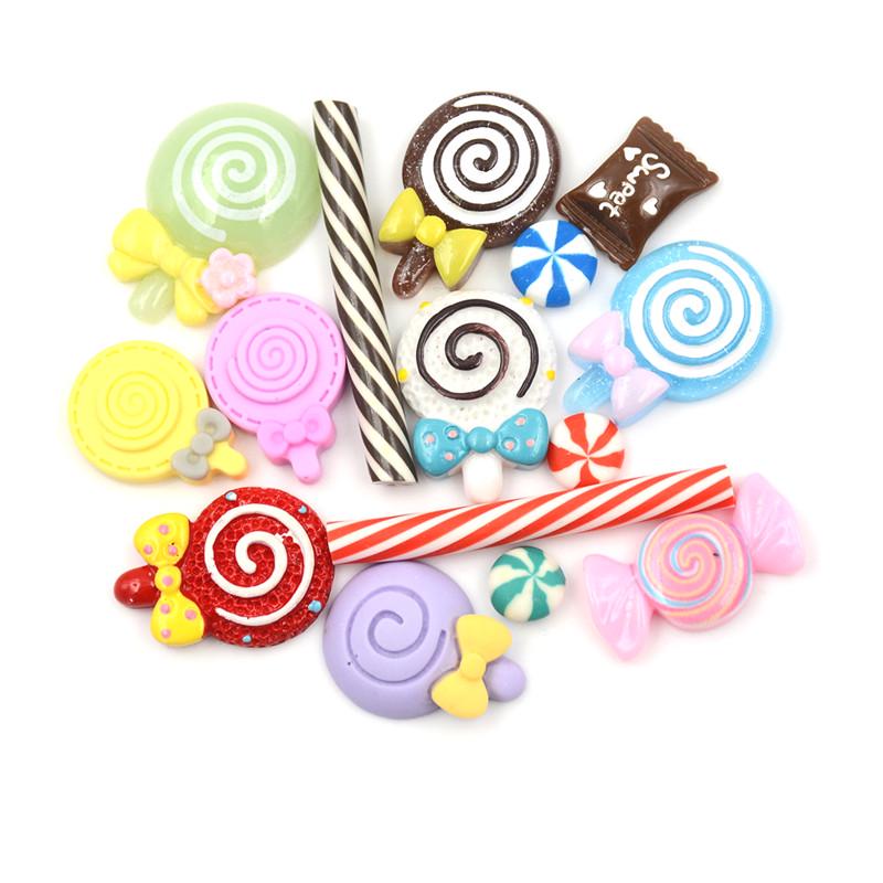 10 шт., чехол для телефона «сделай сам», декор, ремесла, миниатюрный леденец из смолы, конфеты, кукольный домик, продукты питания