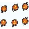APSMOTIV Светодиодные габаритные огни 24В для грузовиков, прицепов, автобусов и универсальные, цвет янтарный, упаковка 6 шт.