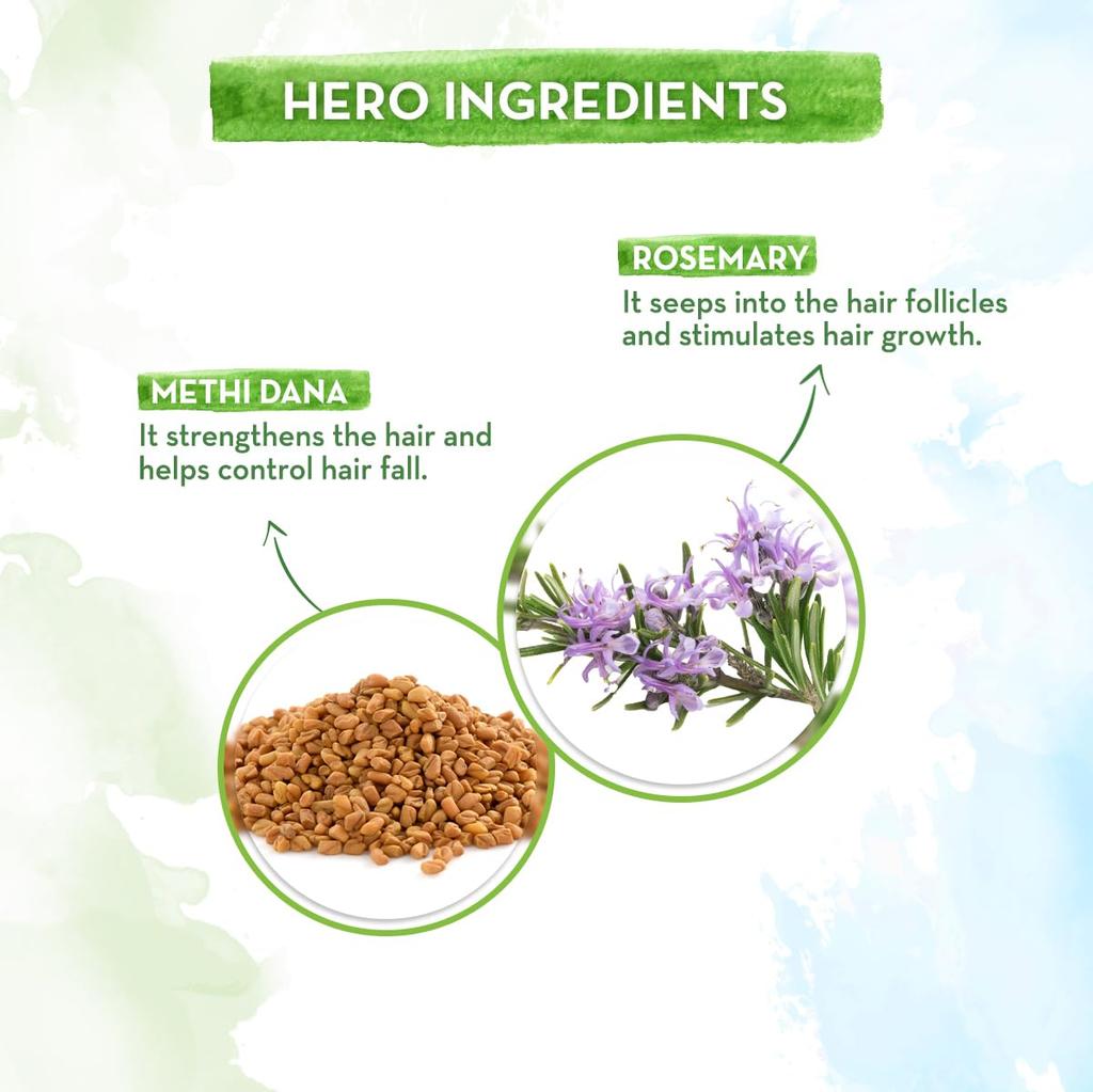 Mamaearth Rosemary Anti Hair Fall Shampoo 600ml – 94% Stronger Hair, 93% Less Breakage, Sulphate Free for Men & Women