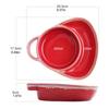 Soup And Side Dishes Set with Handles Divided Compartment Dish for Pasta Salad Fruit Breakfast Lunch Dinner Snacks