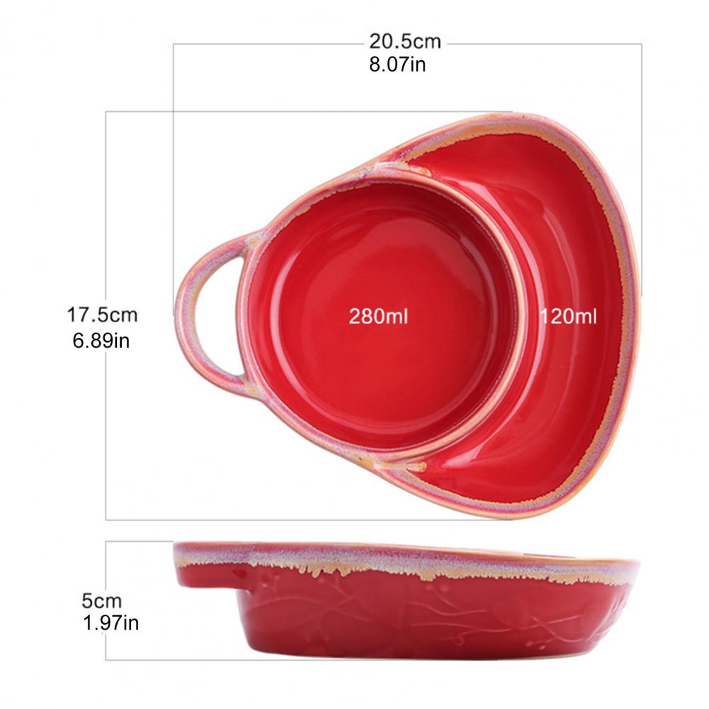 Soup And Side Dishes Set with Handles Divided Compartment Dish for Pasta Salad Fruit Breakfast Lunch Dinner Snacks