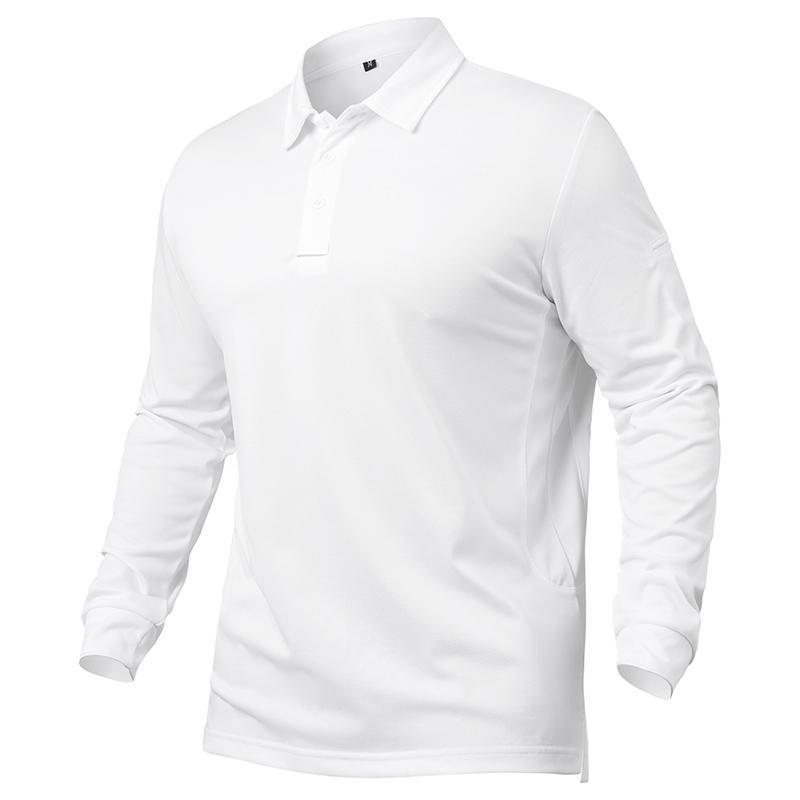 Мужская уличная рубашка-поло с длинным рукавом, легкая дышащая военная тактическая футболка, повседневная рабочая футболка для работы, пешего туризма, спортивные рубашки для гольфа, европейский размер