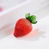 Ручная работа Кристальный клубничный орнамент Стеклянный фрукт Миниатюрная фигурка Пресс-папье для украшения гостиной или офиса